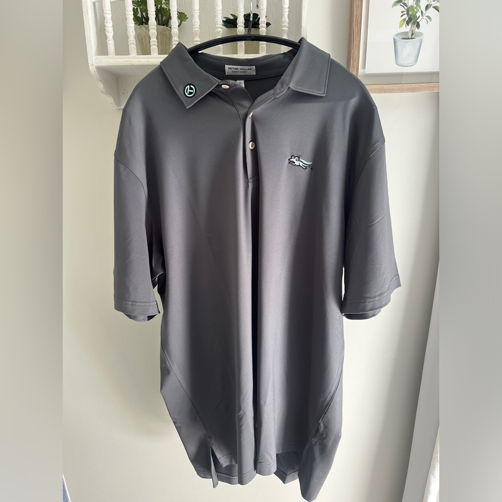 Peter Millar Scotty Cameron Men's Gray Polo Shirt XL